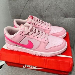 Women Nike Dunk Low PS Triple Pink Barbie Dunk Sneakers